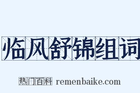 临风舒锦组词是什么意思的图片